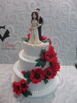 Свадебный торт с фигурками и цветами СВ30 ...